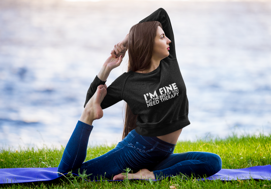 I'm Fine Crop Sweatshirt